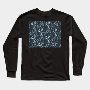 Flower and moon design Long Sleeve T-Shirt